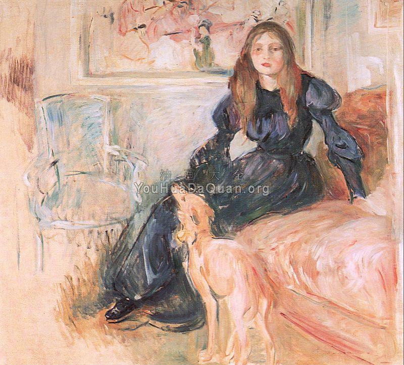 Julie Manet and her Greyhound Laertes - 贝尔特·摩里索特